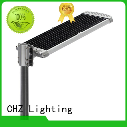 CHZ rohs approved solar powered led pole lights streets