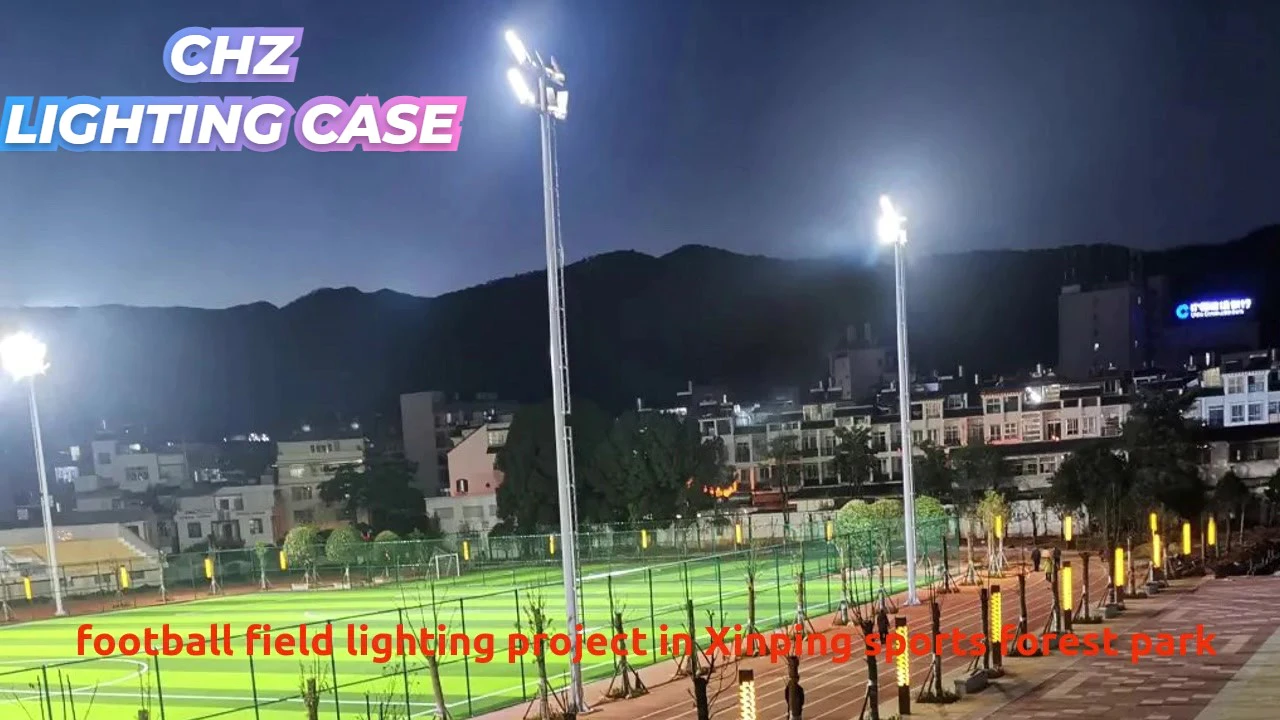 Best football field lighting project case led floodlight CHZ-FL34 Supplier