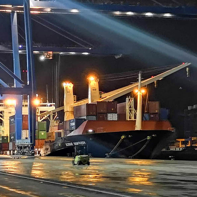 Flood Lighting Project Led Flood Light Chz-fl21 In Spain Bilbao Port