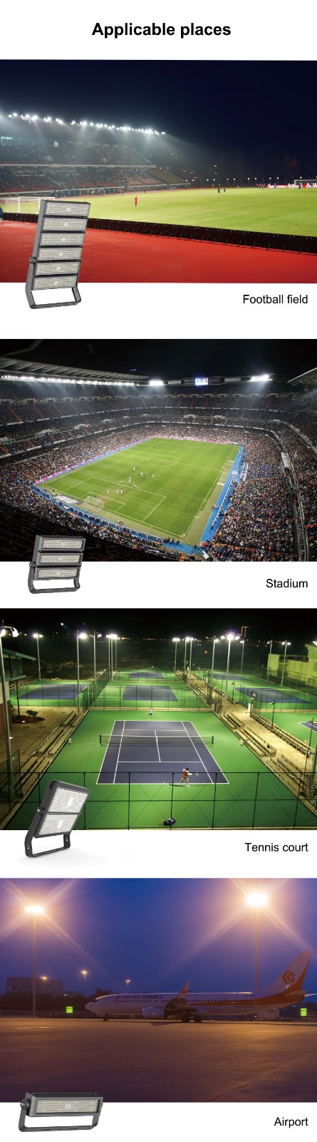 CHZ Lighting Top outdoor led stadium lighting distributor for squash court-8