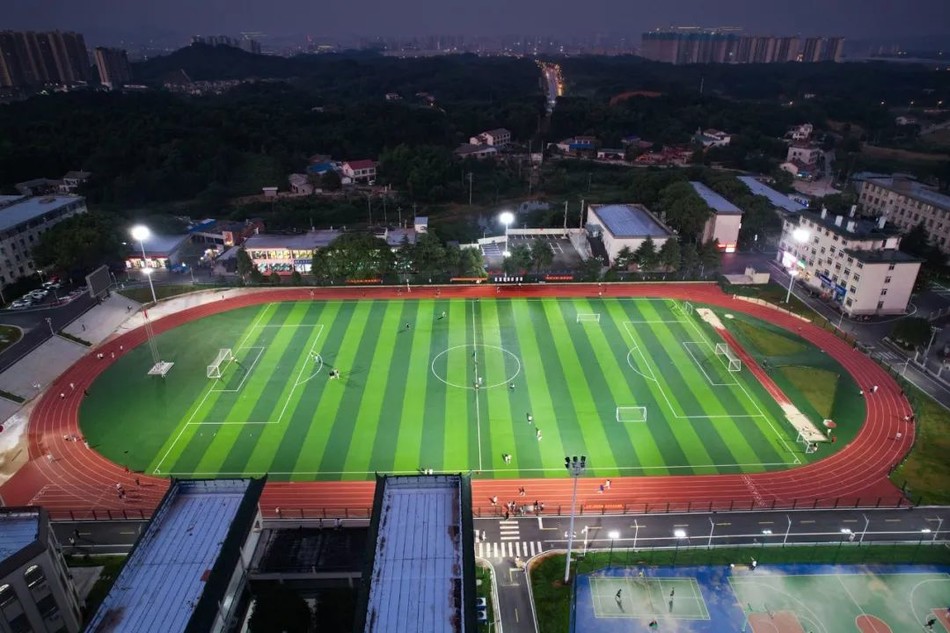 Outdoor Football Field Lighting Project high power LED flood light for Hunan Institute of Finance  | CHZ lighting