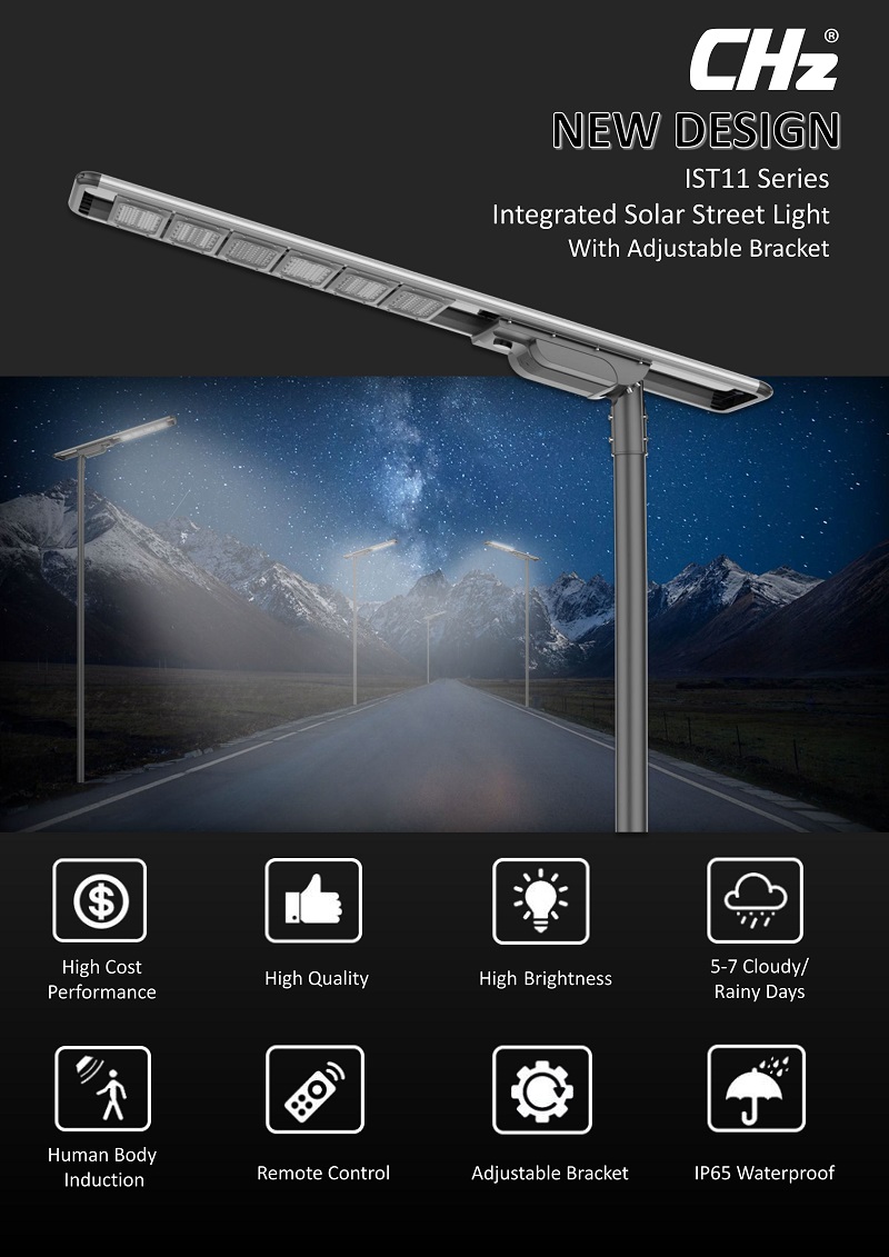 CHZ Lighting integrated solar street light supplier for mountainous